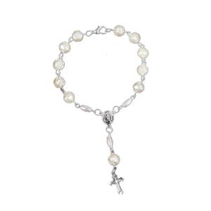 Rosary Beads Catholic for Women Rosary Bracelet for Cross Charms Religious Bracelets Catholic Gifts Car Rearview Mirror