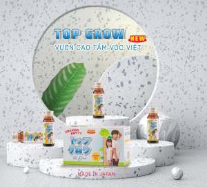 [Hàng Nhật] Siro TOP GROW hỗ trợ tăng chiều cao sức đề kháng cho trẻ em - Hộp 10 chai x 30ml