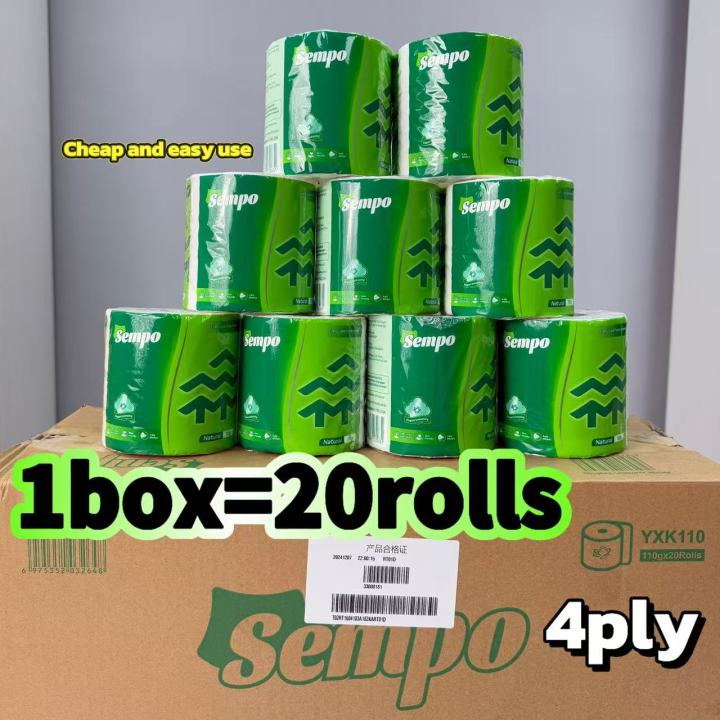 TISSUE PAPER ROLL Sempo Toilet paper Roll 4PLY(1box=20Rolls ...