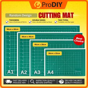 A1 / A2 / A3 / A4 Cutting Mat With White Line Cut Pad Board Random Design ( 90x60cm / 60x45cm / 45x30cm / 30x22cm )
