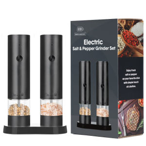 ⚡SG Stock🔥USB-C Pepper/Salt Grinder - Ceramic Core | Adjustable Coarseness 1/2-Pack Rechargeable for HDB Kitchens & Gifts