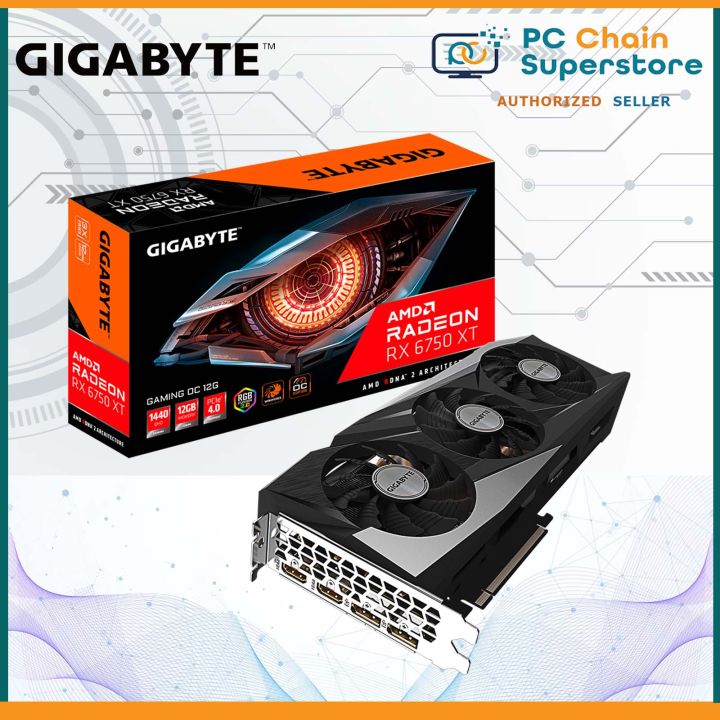 Gigabyte Radeon RX 6750 XT GAMING OC 12G 6750XT Graphics Card (GV ...