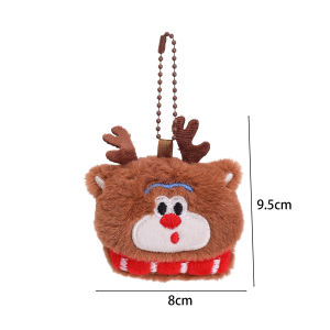 Christmas Plush Doll Hair Rope Elastics Hair Ties Bracelet Versatile Hair Accessories Christmas Plush Toy for Holiday Gifts