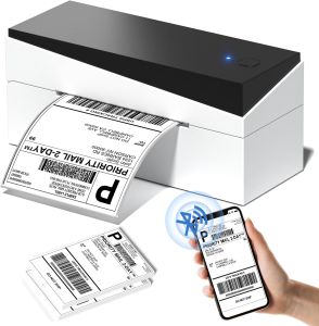 Phomemo 249BT Thermal Air waybill Printer Usb+Bluetooth A6 Inkless Shipping Label Printer Great For BarcodeQRAddressLogo Sticker