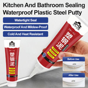 🥳Hot Sale🥳Kitchen And Bathroom Special Plastic Steel Mud Waterproof Adhesive Plastic Steel Putty Waterproof Sealant Anti Mold Bathroom Kitchen Sink White Caulk For Toilet Bathtub Gap Filling Sink Toilet Sealant Waterproof Sealant
