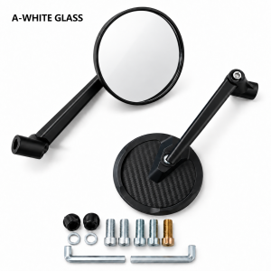 Universal Motorcycle Round Mirror with Premium Material Dust Protection Precise Fit Easy Installation