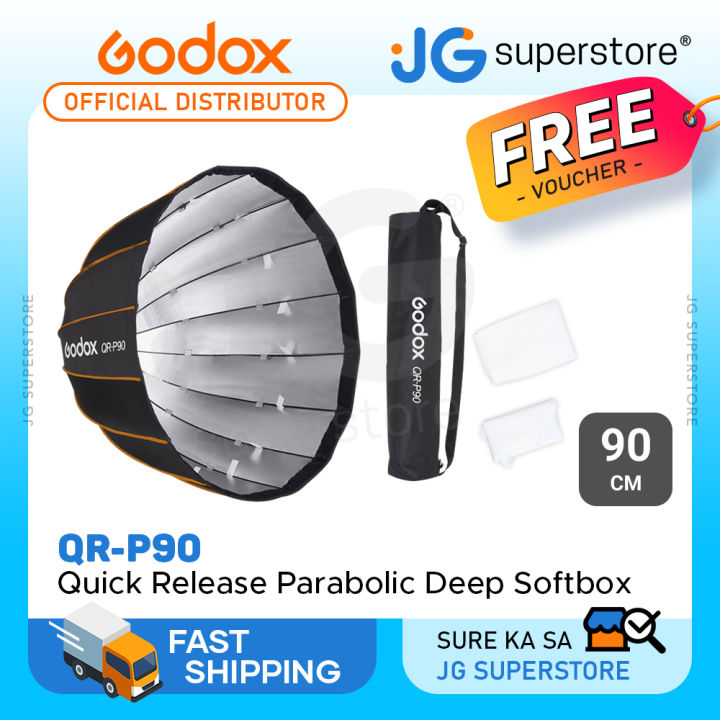 GODOX QR-P90 90cm Softbox Fotografico Parabolico Profondo Adatto Per Bowens Mount Flash Da Studio SL-60W MS200-V MS300-V SL60IID SL60IIBi SK400II-V DP400III-V DP600III-V SL100D SL100Bi (35,4 Inch