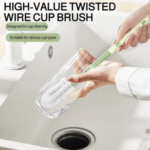 3 in 1 Tumbler Brush Water Bottle Cleaner Long Handle Brusher Baby Bottle Brush Multi-Functional Cleaner