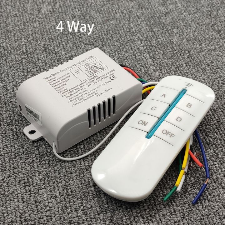 1/2/3/4 Way ON/OFF Wireless Remote Control Switch Digital Remote ...