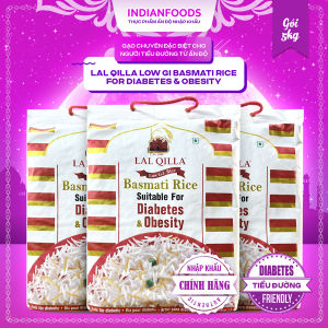 Gạo basmati Ấn Độ hạt dài Lal Qilla Low GI 5kg