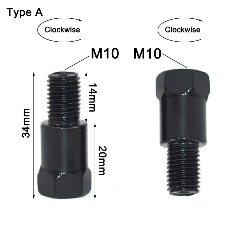 2PCS Motorcycle Mirror Adapter Bolts - 10mm To 8mm (Male To Female) - Silver, 2.5cm Length, Not For Yamaha Reverse Thread