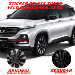 stiker/sticker delete silver pelek/velg mobil wulling almaz rs