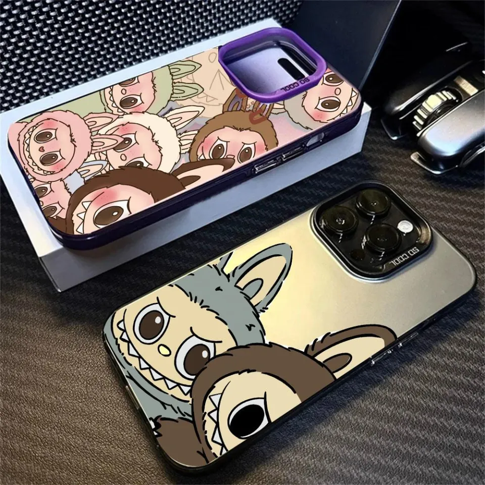 iPhoneアクセサリー POP MART LABUBU iPhone15 promax LABUBU Phone Case: Pop Mart Style With Hook - Etsy