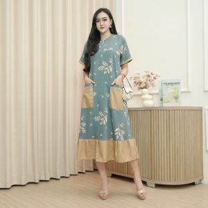 Dress Nagita Soft Rayon Premium Busui Ld 110 Ada Saku Depan - Daster Motif Terbaru Bahan Rayon premium Adem Serap Keringat Daster Murah