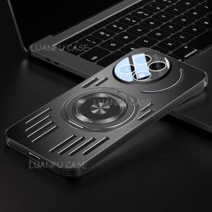 Hollow Metal Cooling Case for OnePlus Ace 5 Pro Ace5 Pro OnePlus 13R 360° Rotating Ring Stand MagSafe Wireless Charging Heat Dissipation Shockproof Frame Camera Protection