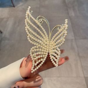 Kẹp tóc hình bướm mẫu mới 2022 tinh tế sang trọng cho nữ phong cách Hàn Quốc kẹp tóc sau đầu đính đá đính ngọc