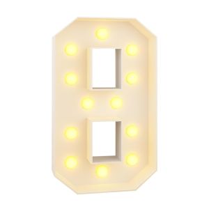 MODERNLUX 0-9 Numbers LED Light Balloon 70cm Light Up Balloons Giant Birthday Figure Decoration Box Giant Numbers Balloon Filling Box Birthday Decoration