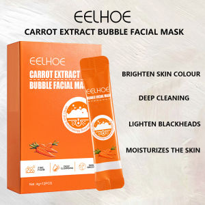 EELHOE Carrot Extract Bubble Facial Mask Deep Skin Cleansing Mask Shrink Pores Blackhead Remover And Pimples Face Moisturizer Brightener Skin Care Deep Cleansing Blackheads Tighten And Refine Pores To Brighten Skin