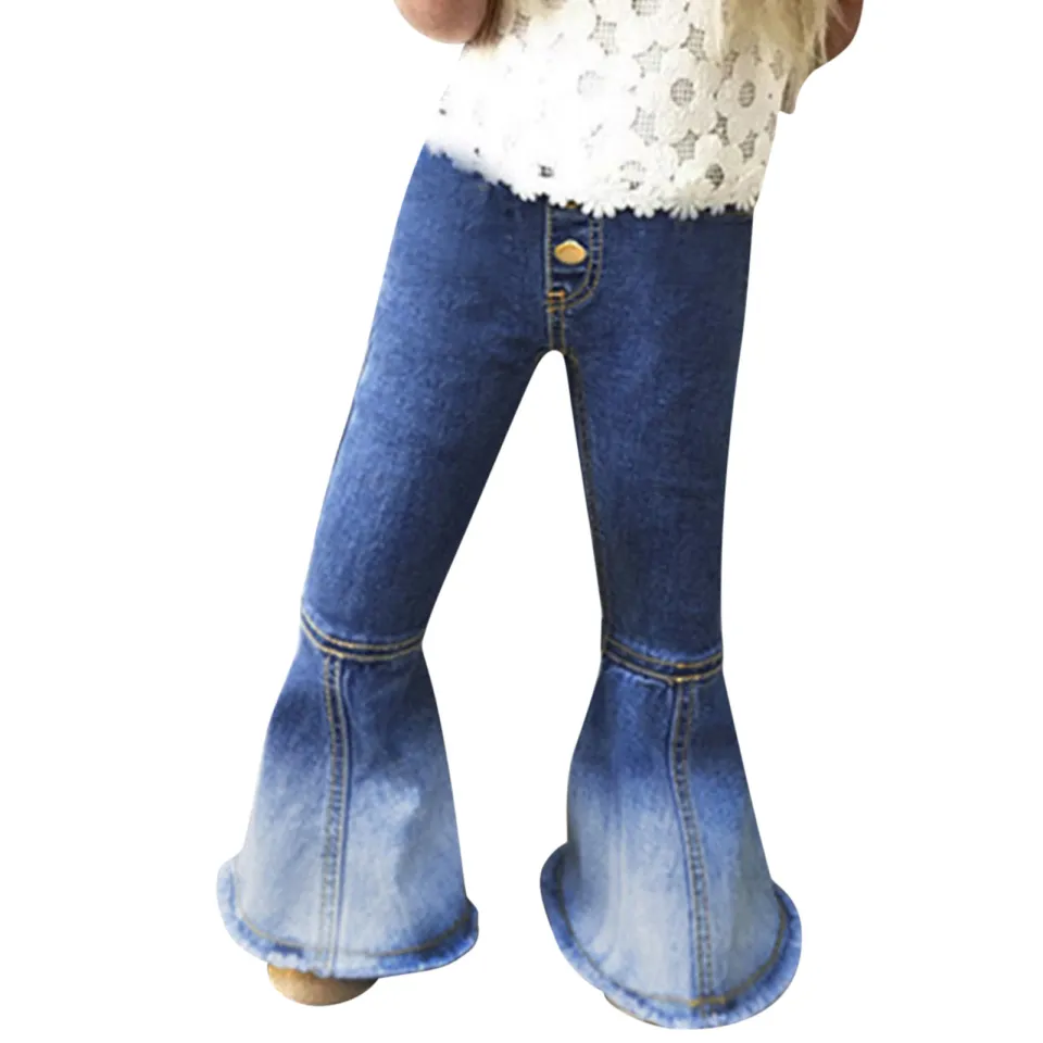 Flare Clothes Tassel Kids Jeans Baby Denim Trousers Girls Pants