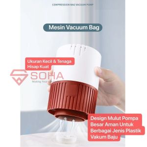 MVS-20 Plastik Vakum Baju  Daya Hisap Kuat Vacum Bag Baju Spring Cocok Berbagai Jenis Plastik