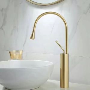 Black/Chrome/Gold Brass Basin Faucet Bathroom Faucet Mixer Tap Wash Basin Faucet Single Handle Hot and Cold Water Faucet