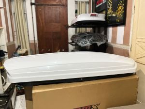 Paket promo roofbox slim bahan abs dan crossbar premium jepit bodi mobil