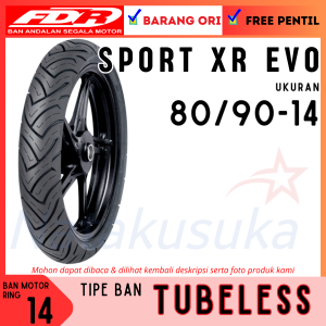FDR Ban Motor Sport XR Evo 80/90-14 Tubeless TL Ban Motor Metic Free Pentil