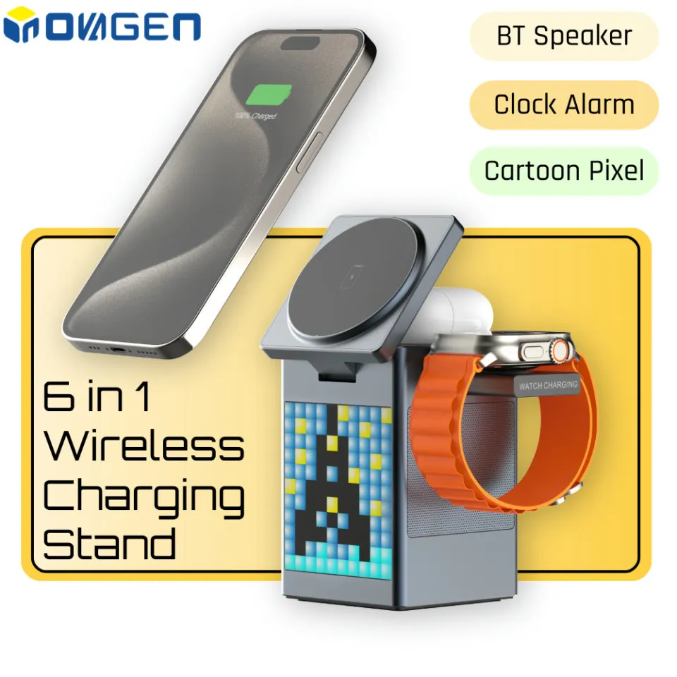 INOVAGEN in Mag-netic Wireless Charging Station with Bluetooth