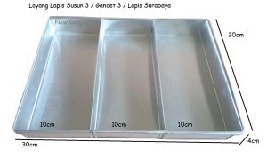 Loyang Lapis Surabaya  / Loyang Sekat 3 / Bolu Sambung / Loyang Gancet 2 Dan 3