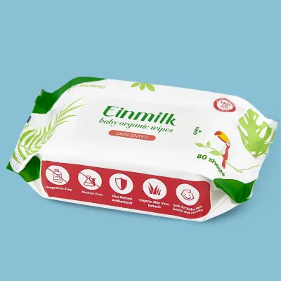 [8 Packs/Carton] Einmilk Baby Wet Wipes 80s/pack Organic Wet Wipe For Baby Wet Tissue Unscented