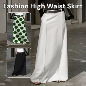 Plus Size Loose Womens Elegant Slimming Half-Length Skirts Summer New Style Pure Color Korean Style A-Line Skirt