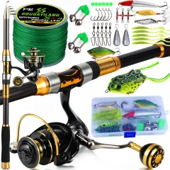 Sougayilang Fishing Rod Full Kits Telescopic Fishing Rod and