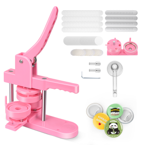 Saiz yang berbeza 253258mm acuan DIY lencana Pin pembuat Kit Mesin dengan bahu 400pcs/Pic/Circle Cutter/buku Magic