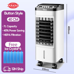 Tixx 2026 Air Cooler 10L With HEPA Filter Dust and Hair Air Purifier Fan Humidifier and Stand fan 40% Energy Saving Button/Remote Control with Wheels