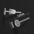 BECORATE 25 Pcs Plastic Hypoallergenic Anti-Allergy Transparent Ear Studs Needle Ear Piercing. 