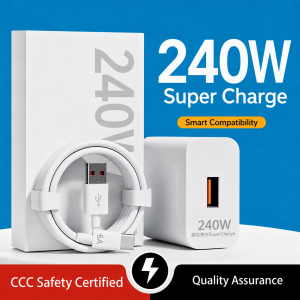 BEST P : 240W Max Speed Universal Fast Charging Set+MICRO USB/ TYPE C CABLEr + 6A Fast Charging Cable