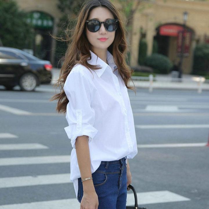 Long sleeve sale white for girl