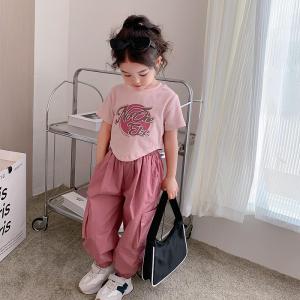 sugarbee พร้อมส่ง️ชุดเซ็ทเด็กหญิง เสื้อแขนสั้น+กางเกงขายาว สไตล์ใหม่ 2 ชิ้น งานดี ใส่สบาย