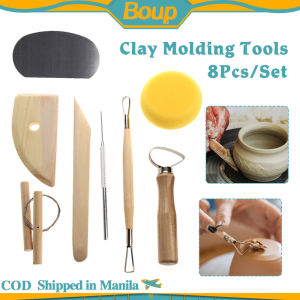 8 Pcs/Set Sculpting Tools Pottery Clay Tools Wooden Pottery Sculpting Tool Set For Pottery Craft Baking Carving Drawing