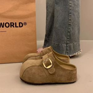 Free Shipping Retro-Style Fashion Slip-On Sandals For Women Perfect For Outdoor Wear 2026 New Spring/Autumn Collection Height-Increasing Easy-To-Wear