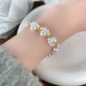 Cute cat claw pearl bracelet light luxury high sense exquisite fashion temperament simple and versatile hand-woven hand jewelry