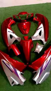 ชุดสี wave 125Rหัวแหลมเบ้ากุญแจใหญ่สีแดงแก้ว/บอน12 ชิ้น