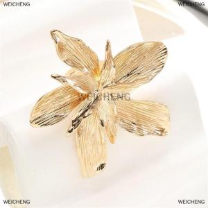 [COD] WEICHENG Vintage Big Flower Ring For Women Irregular Metal Punk Finger Ring Party Jewelry Gifts