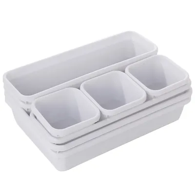 8pcs/set Drawer Organizers Separator for Home Office Desk Stationery Storage Box Kitchen Bathroom Makeup Organizer Boxes