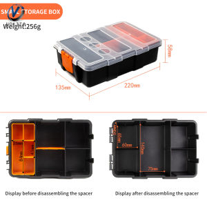 Voktta hộp bộ phận nhựa mờ Hộp phụ kiện ngũ kim hộ gia đình phân loại vít hộp Hộp bao bì công cụ bộ phận hộp Hộp Mồi Câu Cá