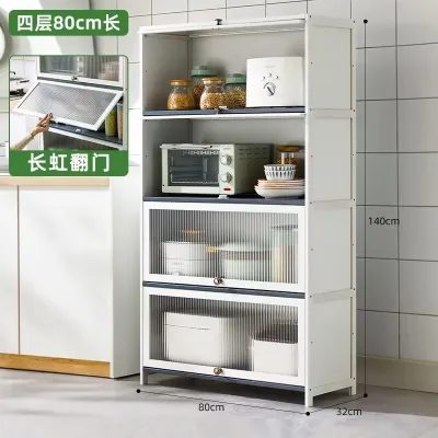 Kitchen Cabinet Storage Multilevel Kitchen Cabinet Organiser Cupboard Cabinet Microwave Oven Pot Rack Home Shelf Rack
