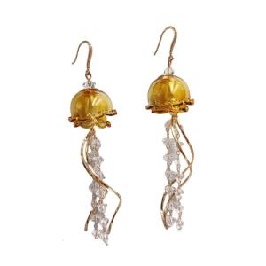 Elegant Jellyfish Inspired Drop Earrings With User Friendly Materials Sturdy Alloy Construction For Daily Wear