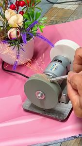 EU Plug100W Double Grinder Machine Grinder Motor Mini Coarse and Fine Polishing Electric Grinding W【High Quality】