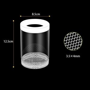 LINSBAYWU Plastic Mesh Floating Hatching Box Transparent Shrimp Guppy Aquarium Breeder Box  Detachable Floating Fish Breeding Isolation Box for Fish Tank