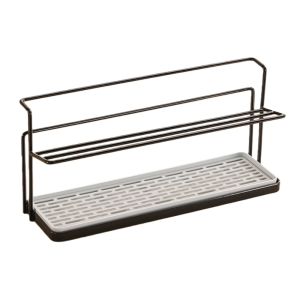 MKEB MALL Double-layer 2Layer Cup Storage Rack Sink Storage Rack Carbon Steel Drain Cup Rack Coffee Tea Cup Large Capacity Cup Storage Tray Home